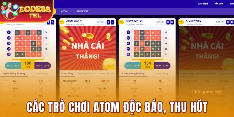 Các trò chơi Atom độc đáo, thu hút