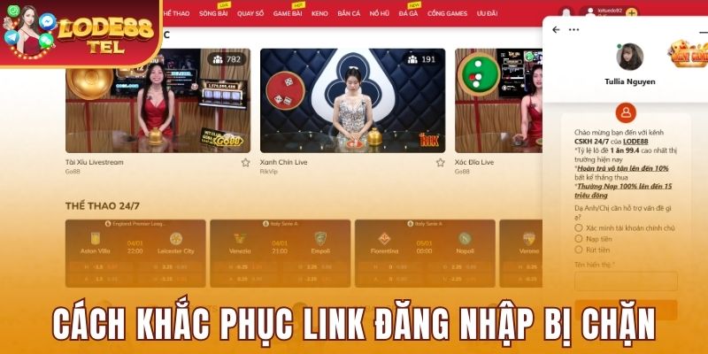 Cách khắc phục link đăng nhập bị chặn