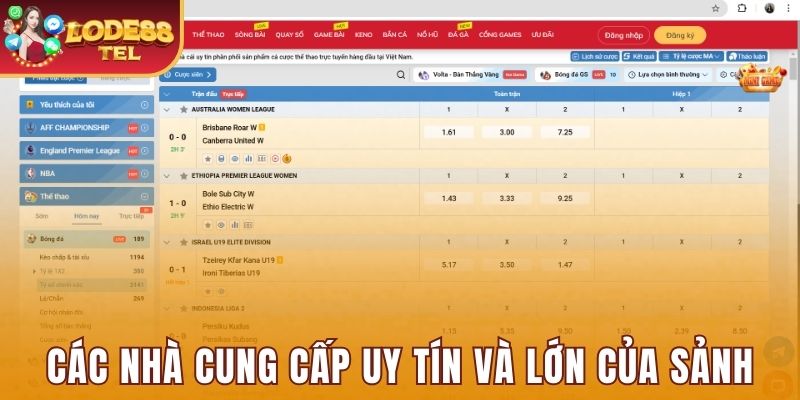 Danh sách các nhà cung cấp uy tín và lớn nhất của sảnh 