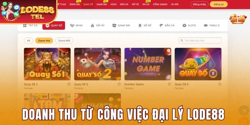 Cách tính doanh thu từ công việc đại lý Lode88 