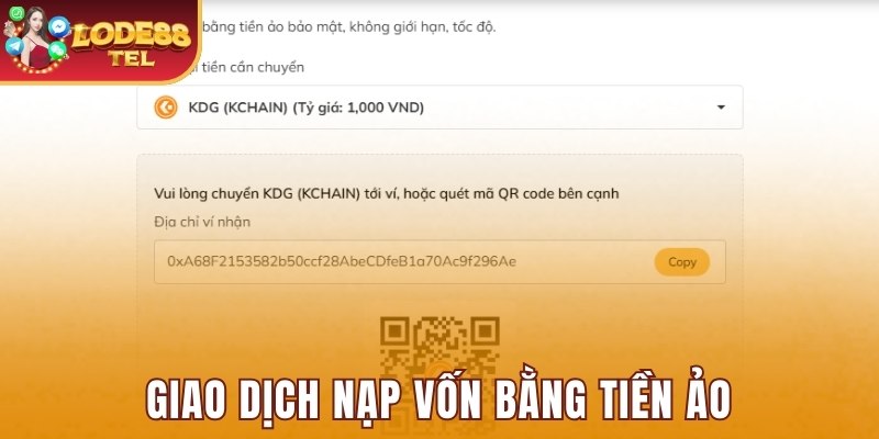 Giao dịch nạp vốn bằng tiền ảo