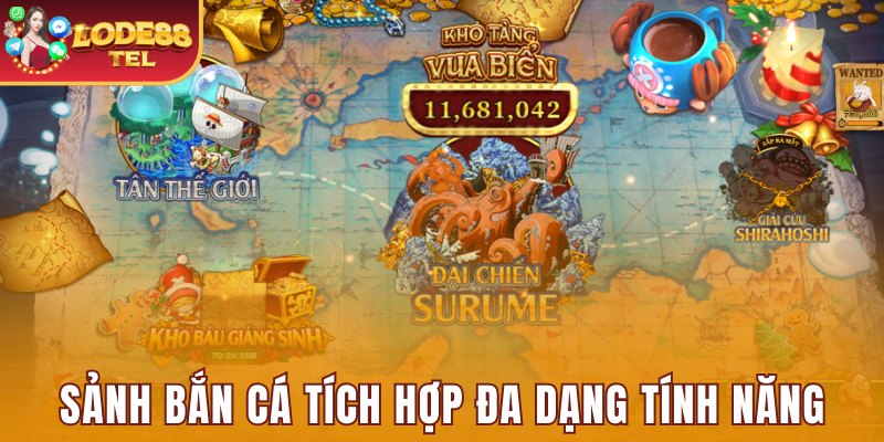 Tính năng sảnh bắn cá đa dạng độc đáo